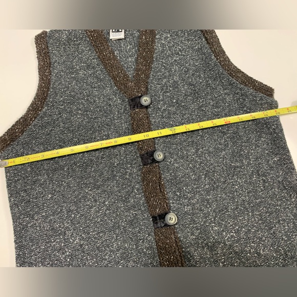 Academia Sweater Vest Button up V Neck Small/Medium PA Company Boston Lagenlook - Picture 5 of 8